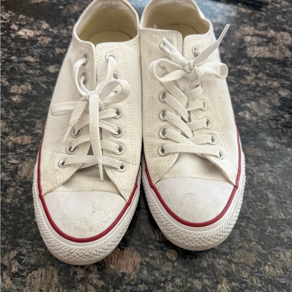 Converse Cream Canvas Sneakers - Picture 1 of 3